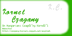 kornel czagany business card